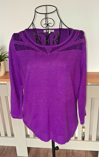 Per una purple knit - una, v-neck