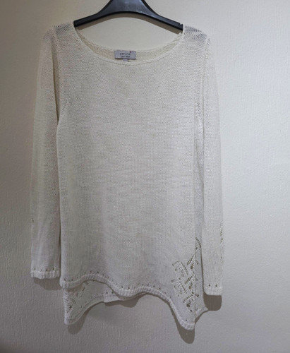 Per una white knit - knit, neck