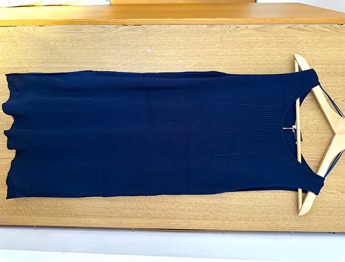 Per una navy ribbed knit - per,