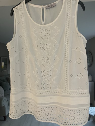 Per una white - una, broderie