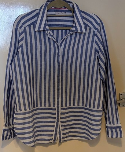 Linen shirt blue white - linen, shirt.