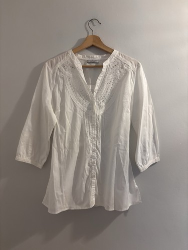 Per una white cotton broderie - una,