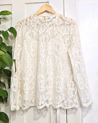 Per una cream lace blouse - m&s,