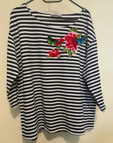 Per una black white striped - una,