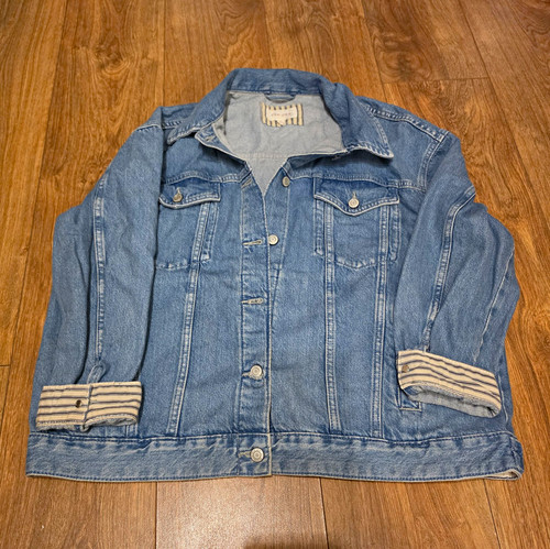 Per una blue denim collared - blue,