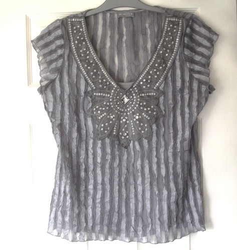 Bnwot lovely grey - bnwot, embellished