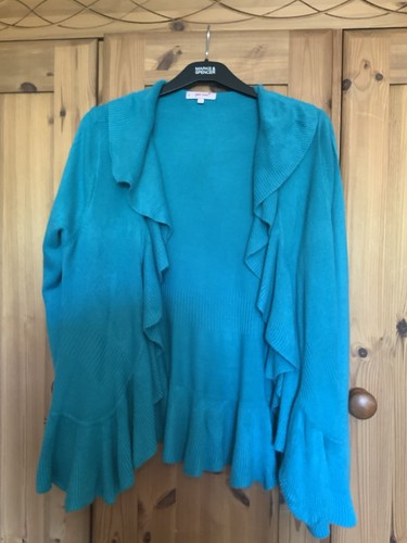 Per una turquoise ruffle open - per,